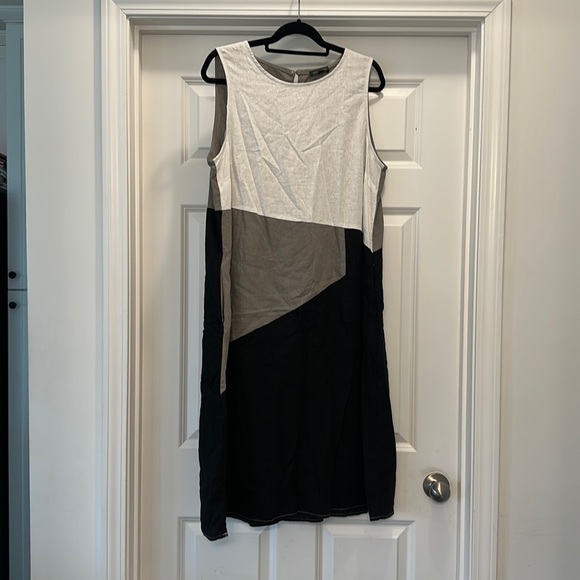 For Cynthia Dresses | For Cynthia Linen Pocket Dress | Color: Black/Gray | Size: Xl | Littlebeesnees's Closet